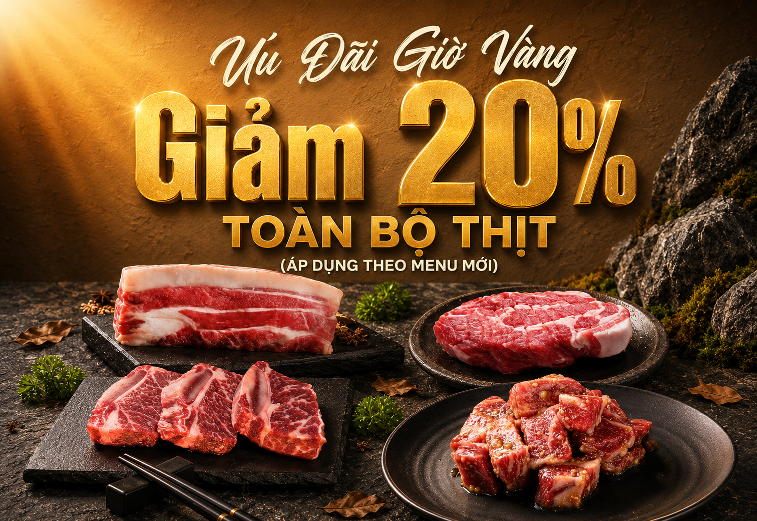 Gogi Maru Giờ Vàng: Giảm 20% Tất Cả Các Loại Thịt