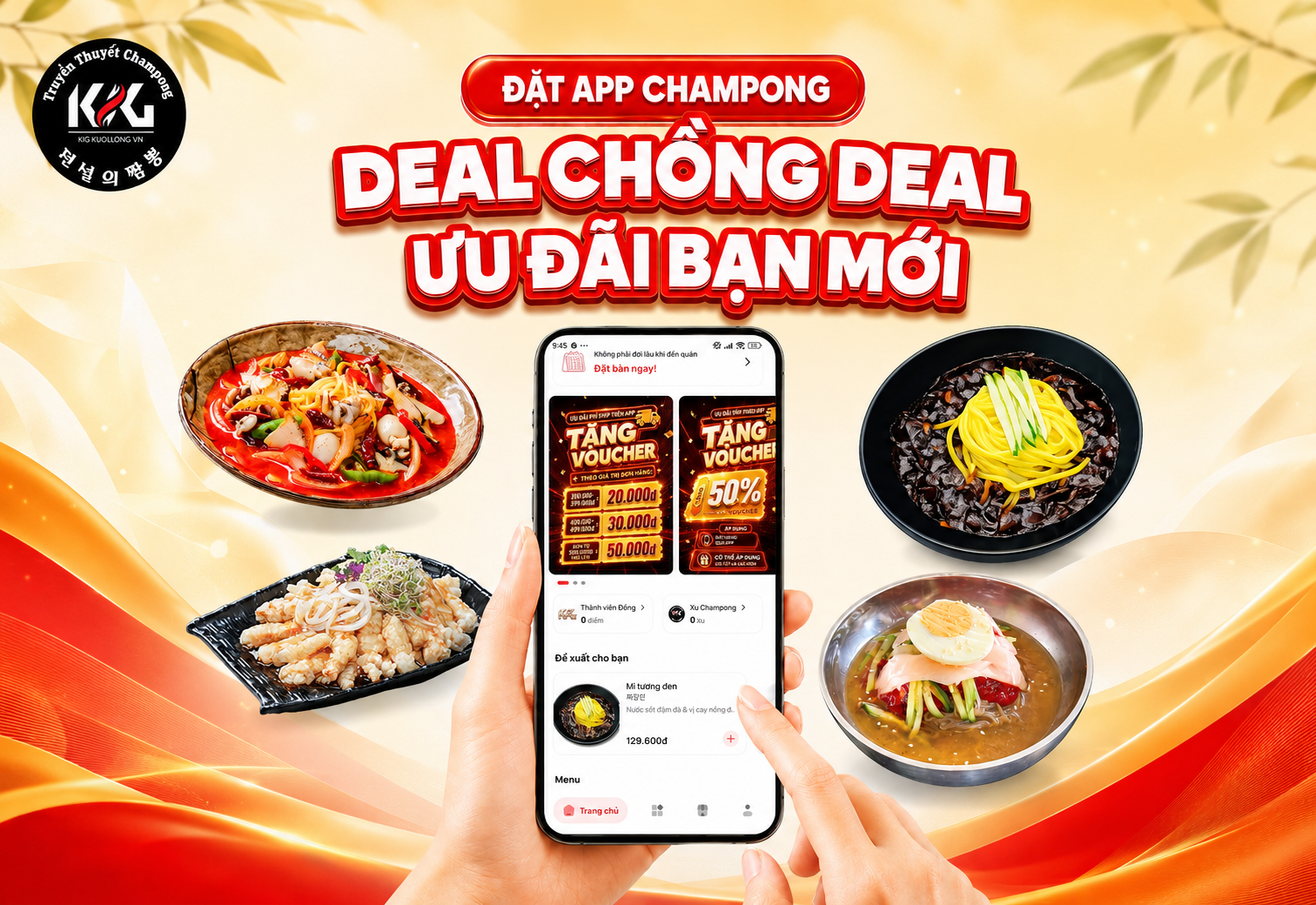 Tải App Champong – Voucher 50K & Giảm Phí Ship Đến 50K